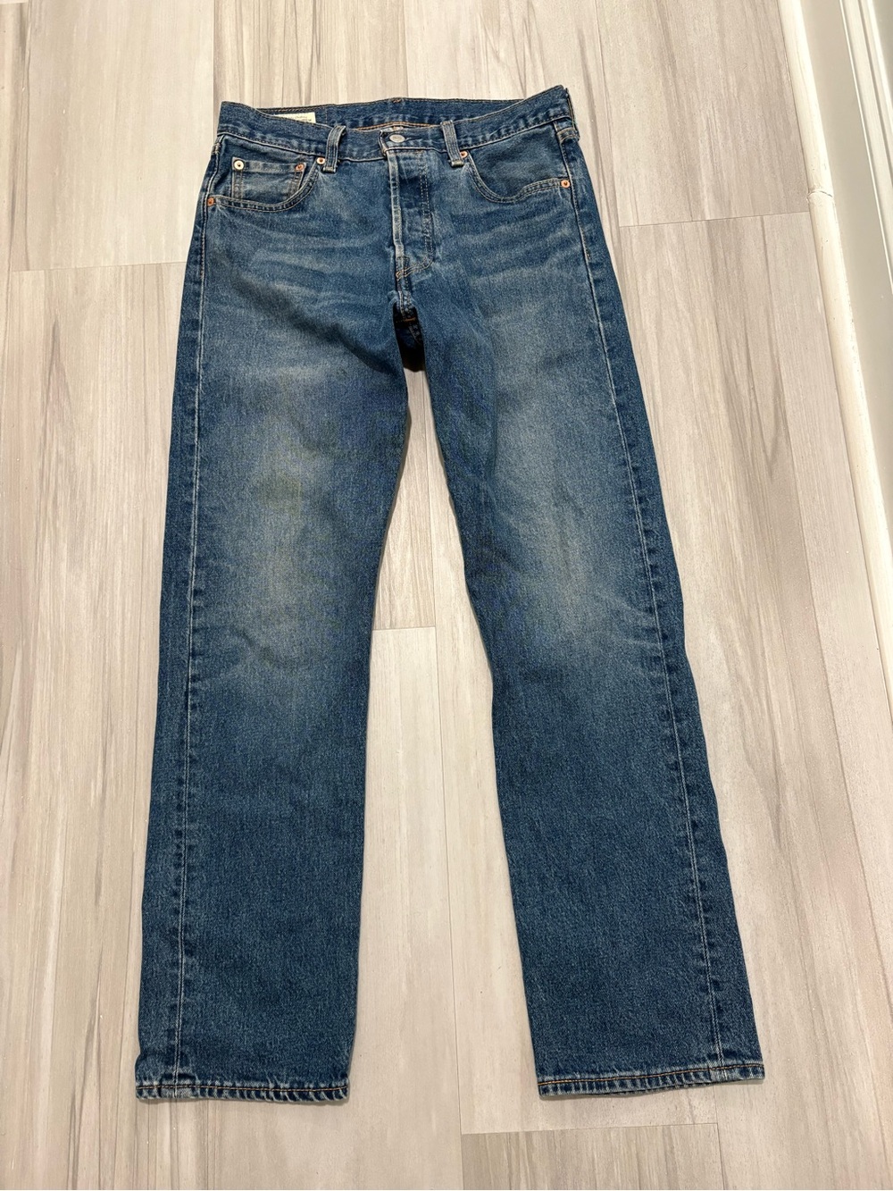 LEVIS 501 PREMIUM BIG E 1993 CLASSIC BUTTON FLY INDIGO WASHED DENIM JEANS 30x30